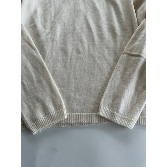Pendleton Women's Medium 100% Merino Wool Ivory Turtleneck Sweater Timeless - Picture 6 of 6